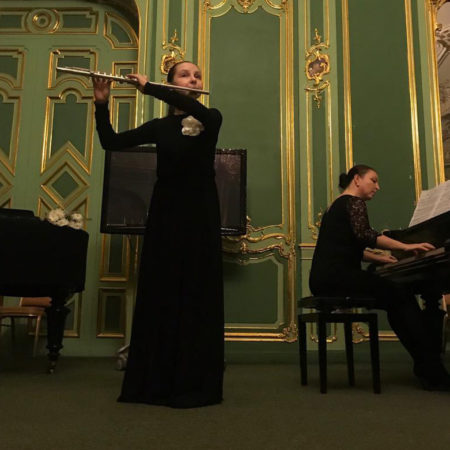 Вручение флейты в историческом зале Санкт-Петербурга